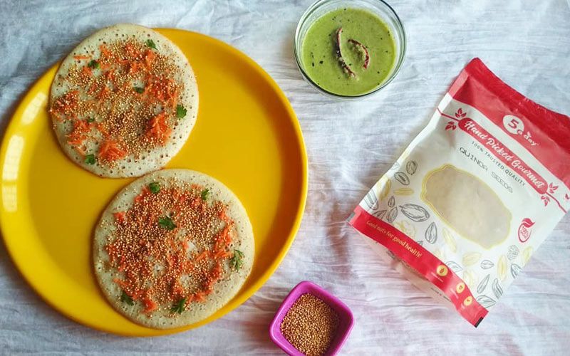 Quinoa carrot dosa